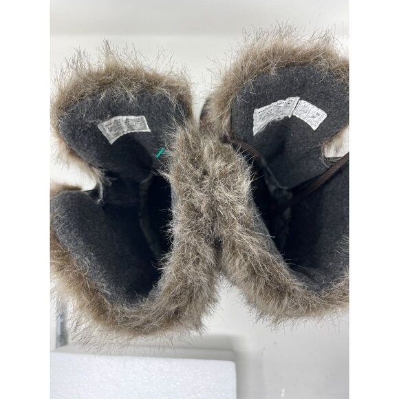 KEEN Helena Waterproof Insulated‎ Leather Boots Faux Fur Lace Up Women 6.5 Brown - Picture 5 of 7